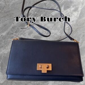 Tory Burch Carmen Black Leather Purse